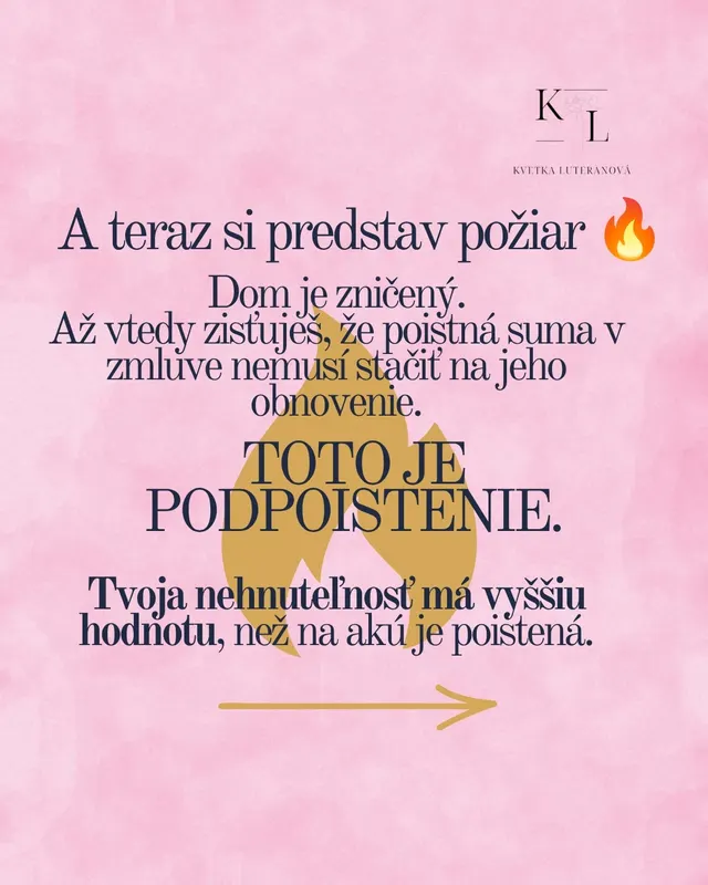 Pri požiari sa ukáže, že poistná suma nestačí na obnovu domu. To je podpoistenie.